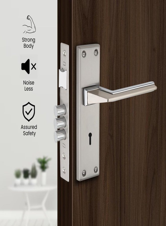 Link Slava Mortise Lock |for Main & Internal Door in Residential & Commercial Spaces | 8 Inches Heavy Duty Handle Set with Both Side Key Access, 3 Keys,6 Lever Lock Body |SS Finish|2 Years Warranty - Image 4